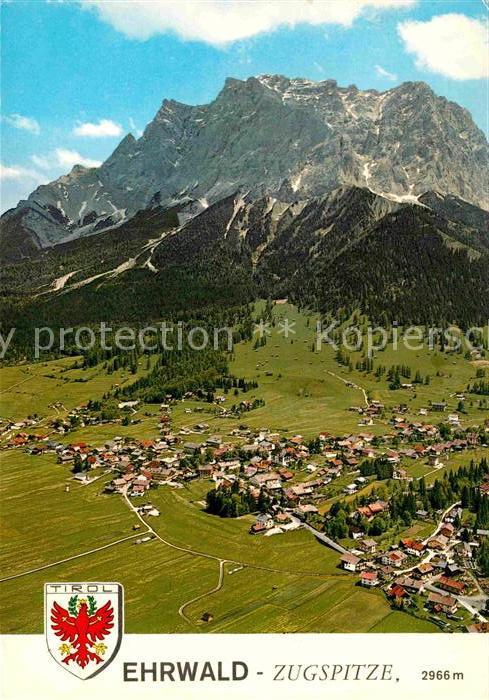 Ehrwald Tirol Fliegeraufnahme Zugspitze