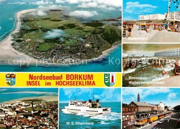 Borkum MS Rheinland Bahnhof Seewasser Wellensc