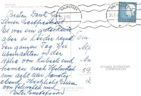 Halmstad Carl Milles Fontain Europa – Bild 2