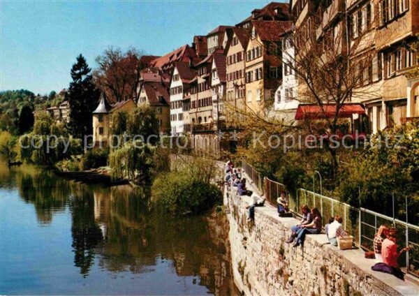 Tuebingen Neckarpartie mit Hölderlinturm