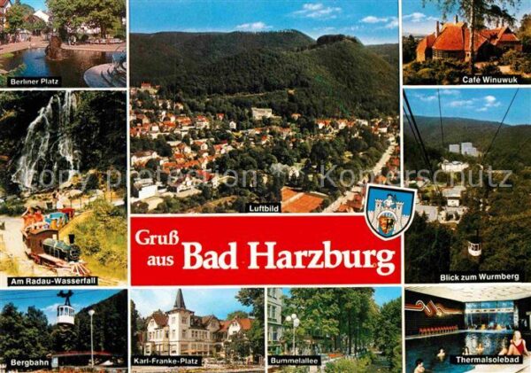 Bad Harzburg Fliegeraufnahme Berliner-Platz Cafe Win