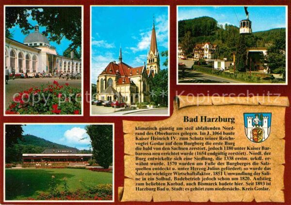 Bad Harzburg Brunnenhalle Luther-Kirche Bergbahn Kur