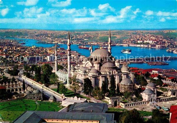 Istanbul Constantinopel Fliegeraufnahme Soliman Mosque und Gold