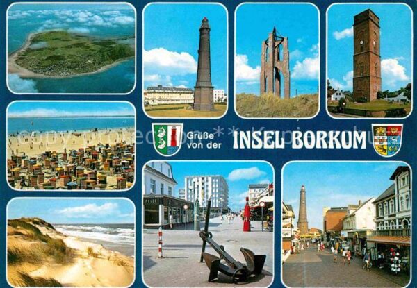 Borkum Fliegeraufnahme Strand Türme