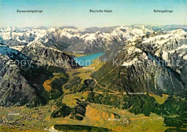 Achensee Fliegeraufnahme mit Pertisau Wiesing Ka