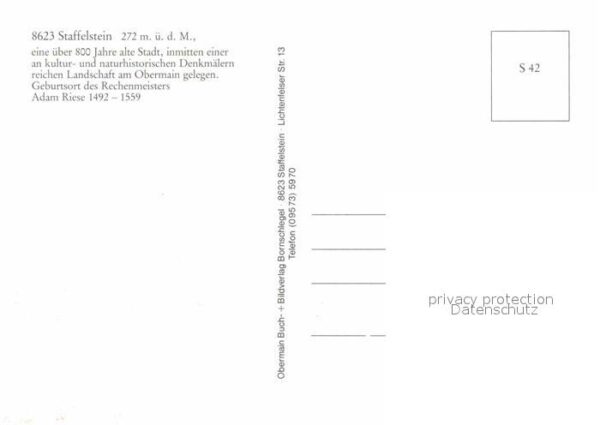 Staffelstein Bad Adam Riese Stadt – Bild 2
