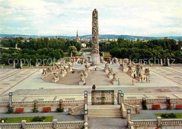 Oslo Norwegen Vigelandsparken Monolittplataet