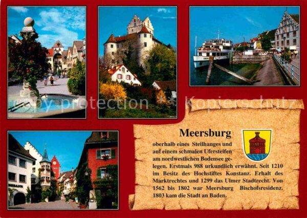 Meersburg Bodensee Unterstadttor Schloß Obertor Hafen
