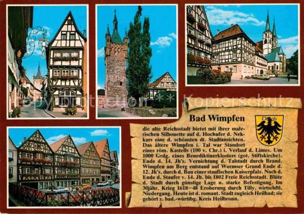 Bad Wimpfen Fachwerk Salzgasse Blauer-Turm