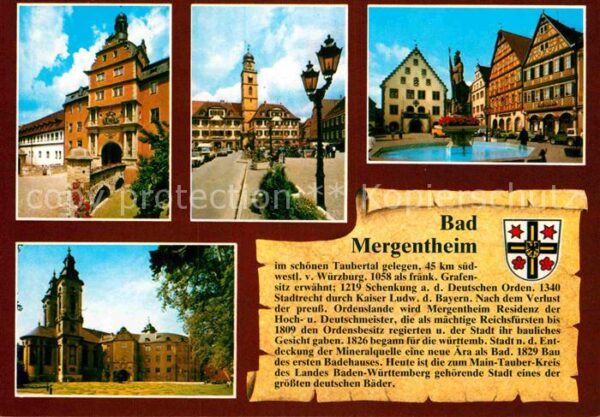 Bad Mergentheim Deuschordens-Schloß Marktplatz Milchlin