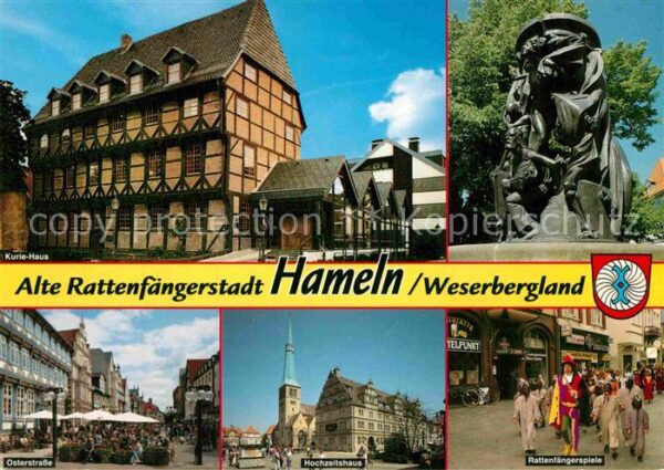 Hameln Weser Rattenfängerstadt Spiel Kurie-Haus Oste
