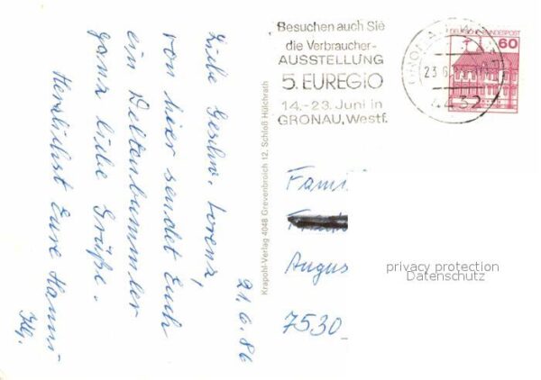 Gronau Westfalen Kurt Schumacher Platz Fontäne Konrad-Ad – Bild 2