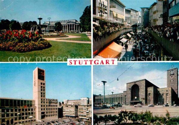 Stuttgart Schloßplatz Schulstrasse Rathaus Hauptb