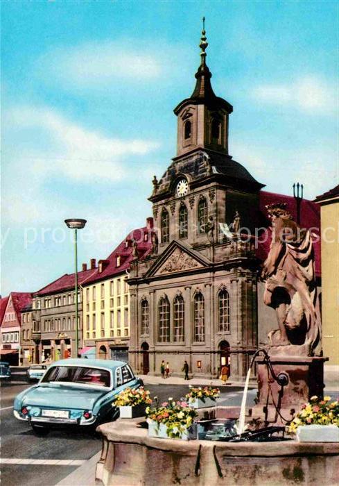 Bayreuth Spitalkirche mit Neptunbrunnen