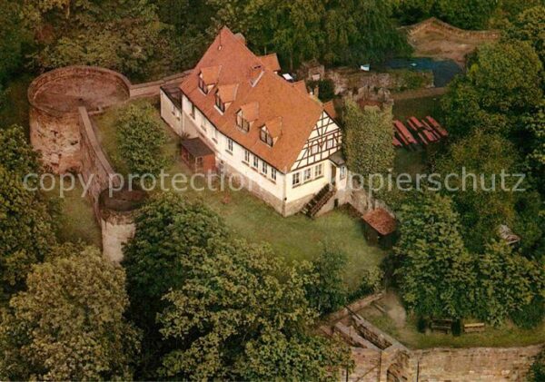 Koenigsberg Bayern Fliegeraufnahme Schloßberg Gaststätte