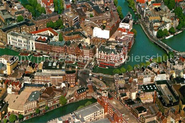 Amsterdam Niederlande Fliegeraufnahme Munttoren en het Muntpl