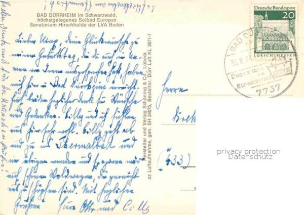 Bad Duerrheim Fliegeraufnahme Sanatorium Hirschhalde – Bild 2
