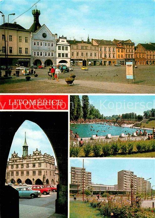 Litomerice Leitmeritz Nordboehmen Mirove Namesti Radnice Freibad