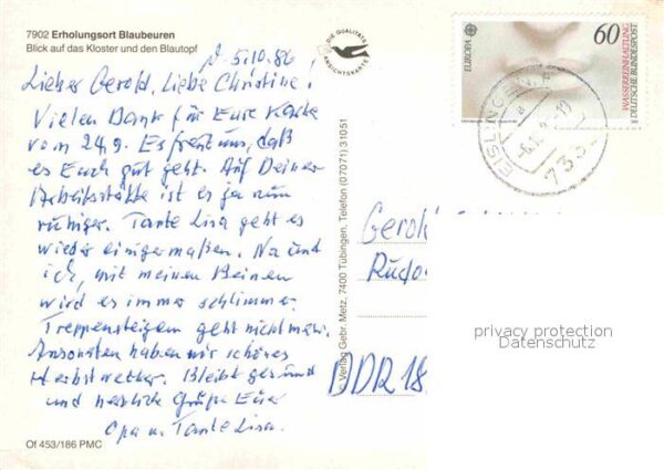 Blaubeuren Fliegeraufnahme Kloster und Blautopf – Bild 2