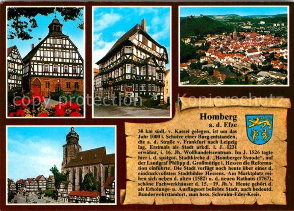 Homberg Efze Fliegeraufnahme Fachwerk Kirche Mönch B