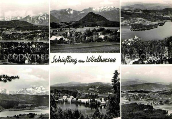 Schiefling See Fliegeraufnahme mit Wörthersee