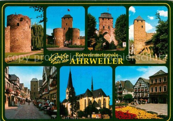 Ahrweiler Ahr Stadtmauer und Türme Kirche Fachwerk