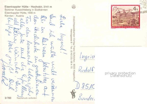 Gallizien Eisenkappler Hütte Hochobir Gipelkreuz – Bild 2