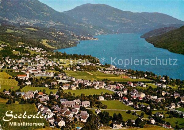 Seeboden Millstaettersee Fliegeraufnahme
