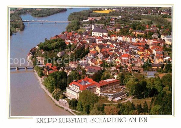 Schaerding Fliegeraufnahme Kuranstalt der Barmherz