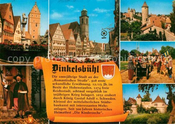 Dinkelsbuehl Brunnen Burg Stadtansichten