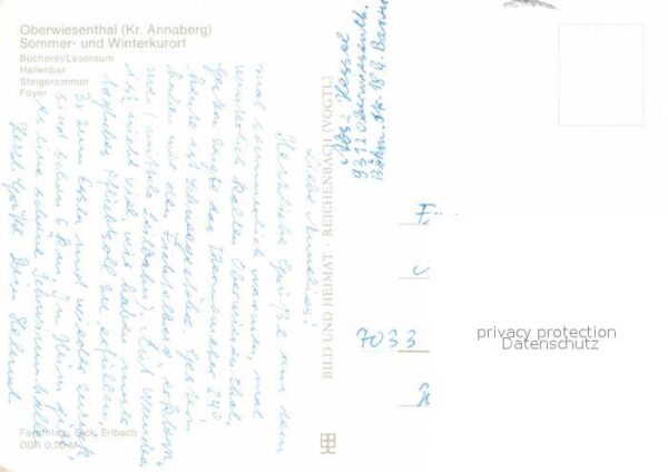 Oberwiesenthal Erzgebirge Erholungsheim am Fichtelberg Bücherei L – Bild 2