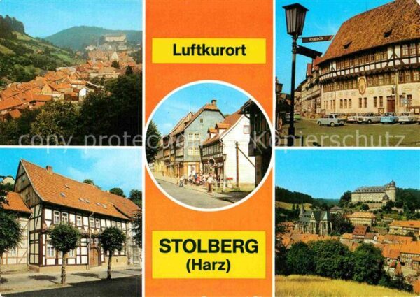Stolberg Harz Teilansicht Rathaus Rittergasse Erholun