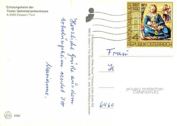 Koessen Tirol Erholungsheim der Tiroler Gebietskranke – Bild 2