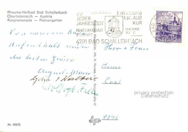 Bad Schallerbach Kurpromenade Palmengarten – Bild 2
