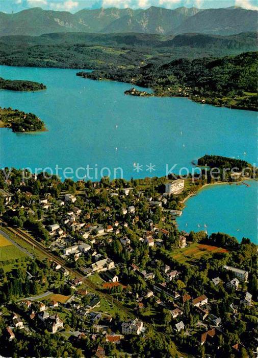 Poertschach Woerthersee Blick auf Maria Wörth Karawanken