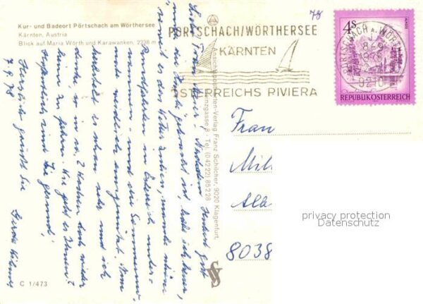 Poertschach Woerthersee Blick auf Maria Wörth Karawanken – Bild 2
