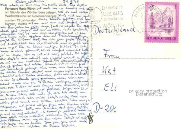 Maria Woerth Woerthersee Fliegeraufnahme Wallfahrtskirche Rosenk – Bild 2