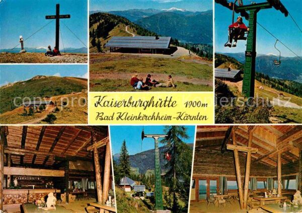 Bad Kleinkirchheim Kaernten Kaiserburghütte Gipfelkreuz Skilift