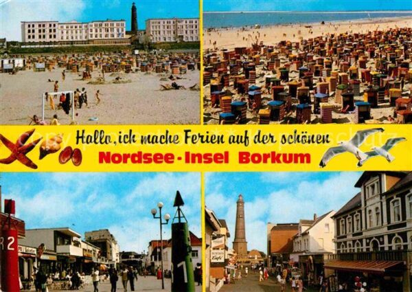 Borkum Strand Promenade Leuchtturm