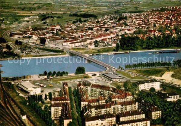 Kehl Rhein Fliegeraufnahme