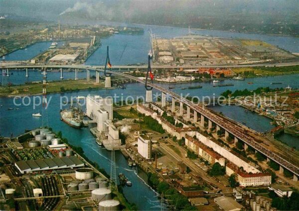 Hamburg Fliegeraufnahme Köhlbrandbrücke