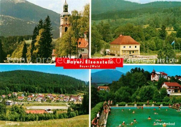 Bayrisch Eisenstein Pfarrkirche Siedlung Schwimmbad Grenzüb