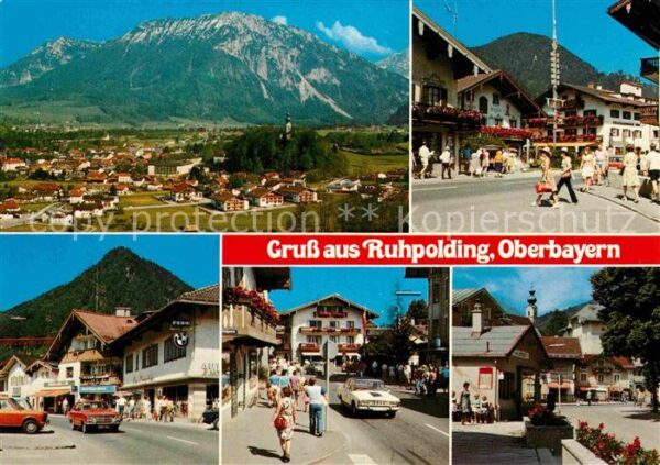 Ruhpolding Panorama Rauschberg Dorfplatz