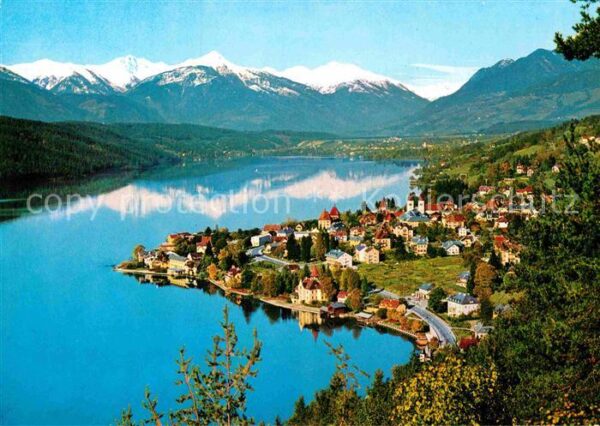 Millstatt Millstaettersee Fliegeraufnahme
