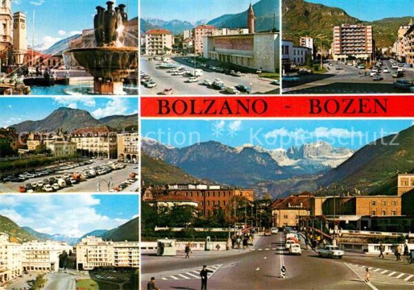 Bozen Suedtirol Brunnen Laubengasse