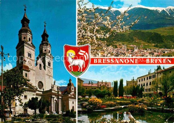 Brixen Suedtirol Wappen Kirche Park