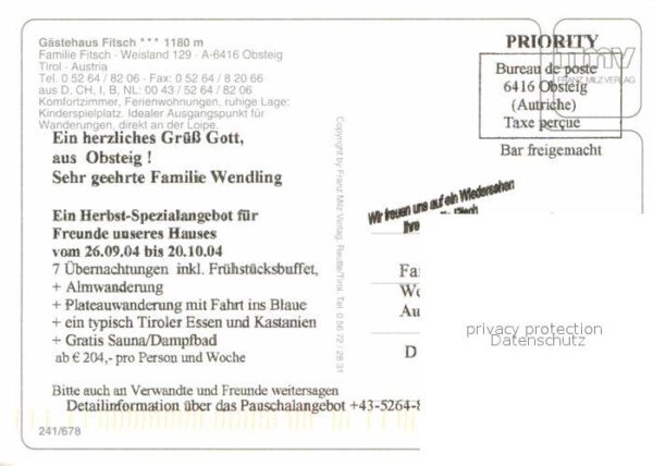 Obsteig Tirol Gästehaus Fitsch – Bild 2
