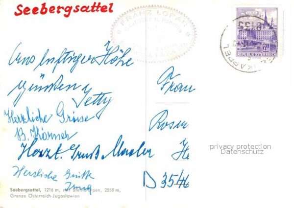 Kaernten Seebergsattel Steineralpen Grenze Öster – Bild 2