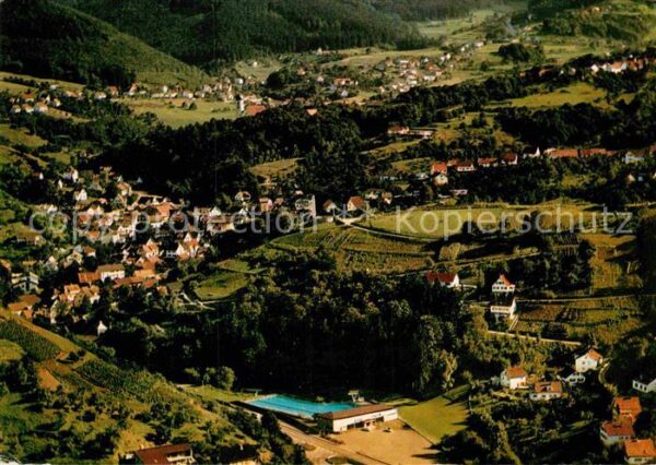 Buehlertal Fliegeraufnahme Obertal Schwimmbad