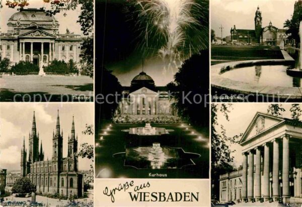 Wiesbaden Theater Hauptbahnhof Kurhaus Marktkirch